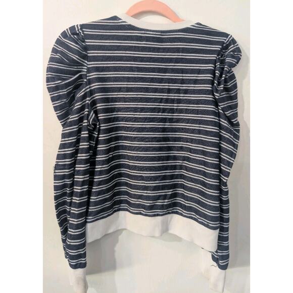 Size 16 - Janie and Jack Blue & White Striped Long Sleeve T-Shirt - Picture 4 of 4
